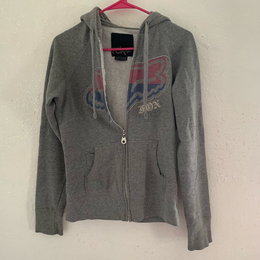 Gray Fox zipped up hoodie